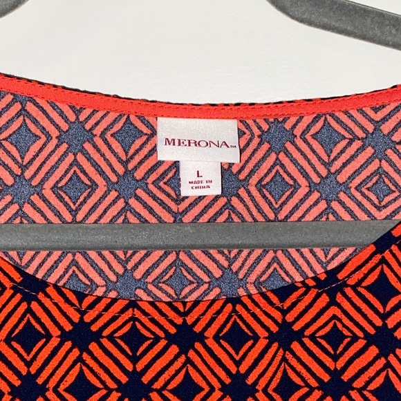 Merona Color Block Scoop Neck Midi Shift Dress - Picture 2 of 6